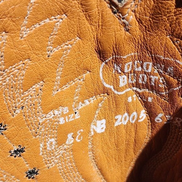 Nocona Imperial Calf Western Boots Men 10 EE Black Western Cowboy NB2005 FLAW - Picture 11 of 16